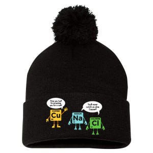 Science Chemistry Periodic Table Funny Scientist Nerd Geeks Pom Pom 12in Knit Beanie