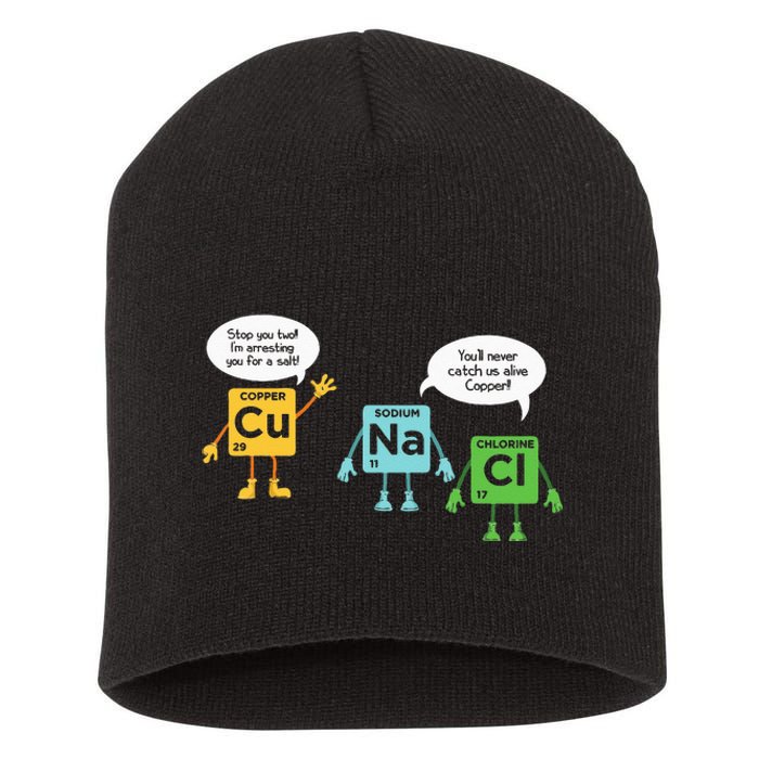 Science Chemistry Periodic Table Funny Scientist Nerd Geeks Short Acrylic Beanie