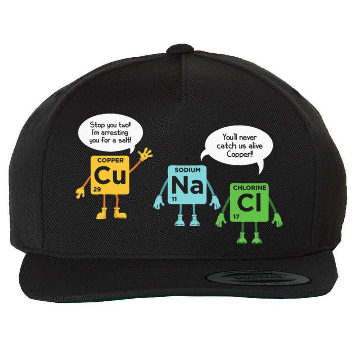 Science Chemistry Periodic Table Funny Scientist Nerd Geeks Wool Snapback Cap