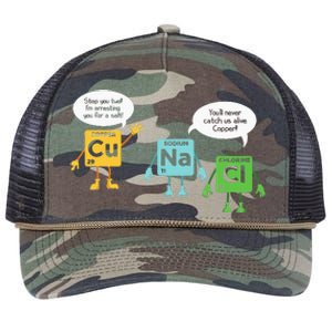 Science Chemistry Periodic Table Funny Scientist Nerd Geeks Retro Rope Trucker Hat Cap