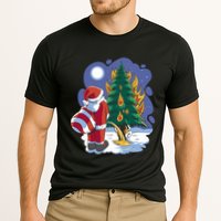 Santa Claus Pissing On Tree Performance Shirt