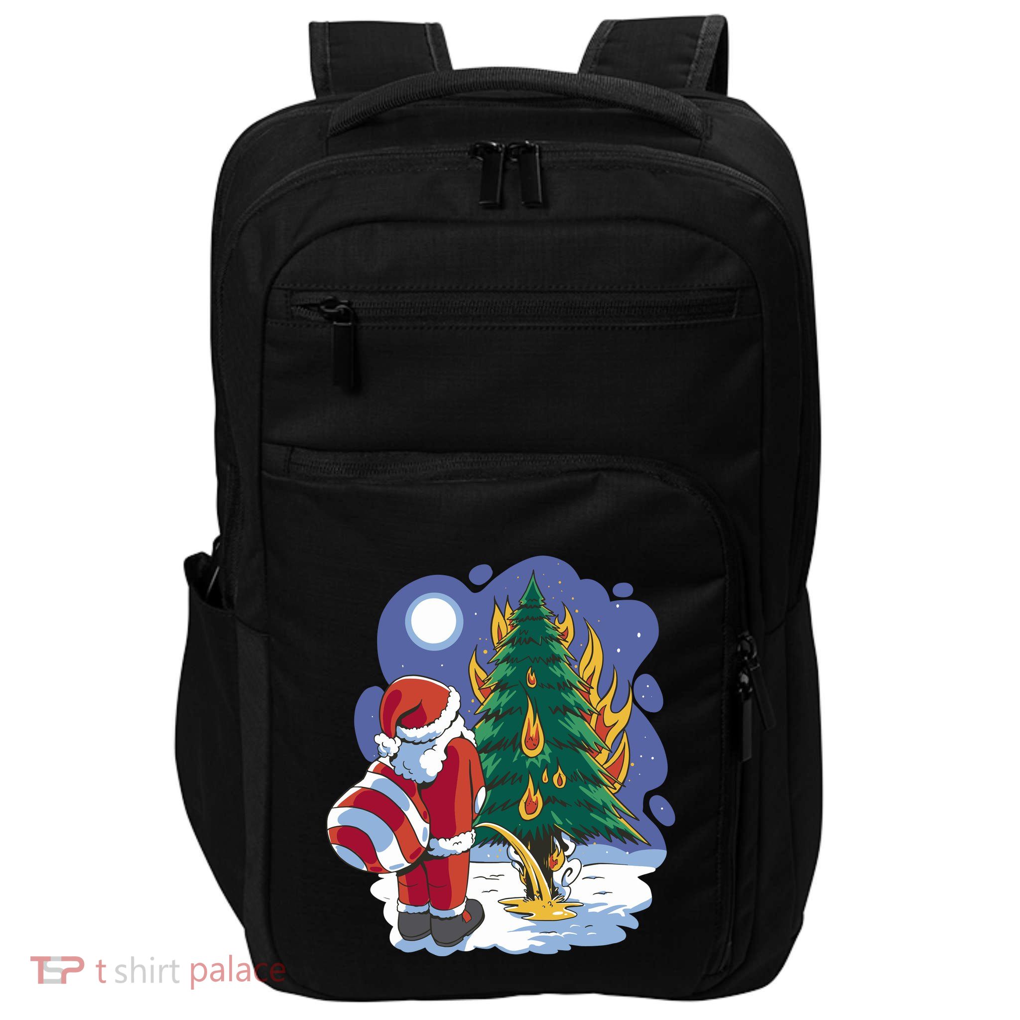 Santa Claus Pissing On Tree Impact Tech Backpack