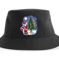 Santa Claus Pissing On Tree Sustainable Bucket Hat