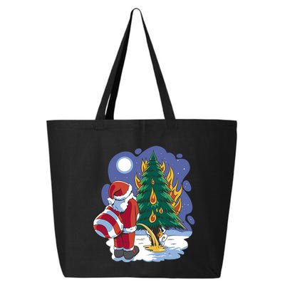 Santa Claus Pissing On Tree 25L Jumbo Tote