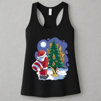Santa Claus Pissing On Tree Womens Tank Top