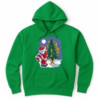Santa Claus Pissing On Tree Hoodie