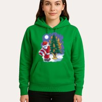 Santa Claus Pissing On Tree Hoodie