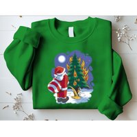 Santa Claus Pissing On Tree Sweatshirt