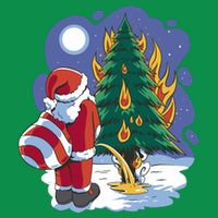 Santa Claus Pissing On Tree Tall T-Shirt