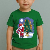 Santa Claus Pissing On Tree Toddler T-Shirt