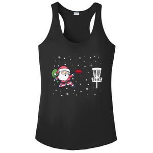 Santa Claus Playing Disc Golf Ugly Christmas Gift Ladies PosiCharge Competitor Racerback Tank