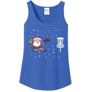 Santa Claus Playing Disc Golf Ugly Christmas Gift Ladies Essential Tank