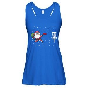 Santa Claus Playing Disc Golf Ugly Christmas Gift Ladies Essential Flowy Tank