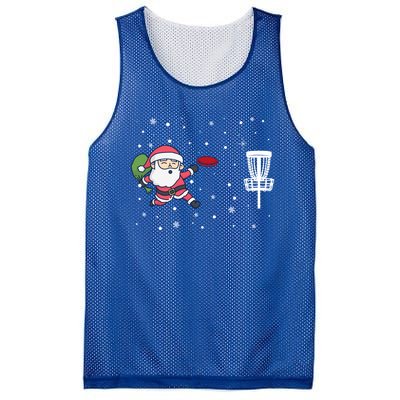 Santa Claus Playing Disc Golf Ugly Christmas Gift Mesh Reversible Basketball Jersey Tank