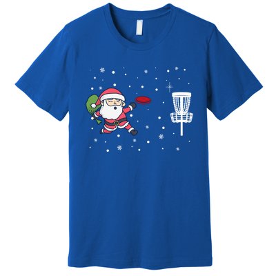 Santa Claus Playing Disc Golf Ugly Christmas Gift Premium T-Shirt