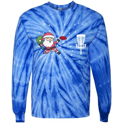 Santa Claus Playing Disc Golf Ugly Christmas Gift Tie-Dye Long Sleeve Shirt