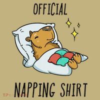 Sleeping Capybara Pajamas Sleepyhead Button