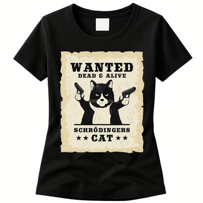 Schrodingers Cat Physics Paradox Quantum Mechanics Science Women's T-Shirt