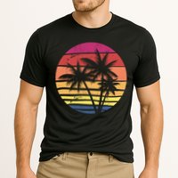 Summer Colorful Palm Tree Retro Sunset Performance Shirt