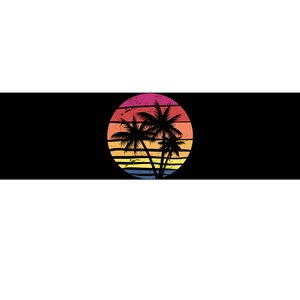 Summer Colorful Palm Tree Retro Sunset Bumper Sticker