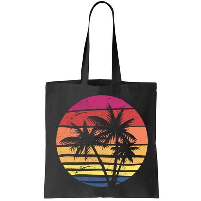 Summer Colorful Palm Tree Retro Sunset Bag