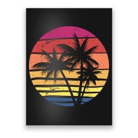 Summer Colorful Palm Tree Retro Sunset Poster
