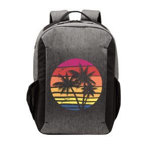 Summer Colorful Palm Tree Retro Sunset Vector Backpack