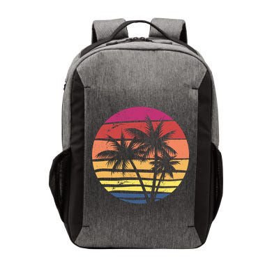 Summer Colorful Palm Tree Retro Sunset Vector Backpack