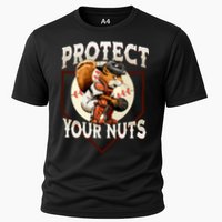 Squirrel Catcher Protect Your Nuts Funny Baseball Cooling Performance Crew T-Shirt
