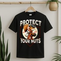 Squirrel Catcher Protect Your Nuts Funny Baseball T-Shirt