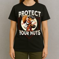 Squirrel Catcher Protect Your Nuts Funny Baseball T-Shirt