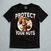Squirrel Catcher Protect Your Nuts Funny Baseball T-Shirt