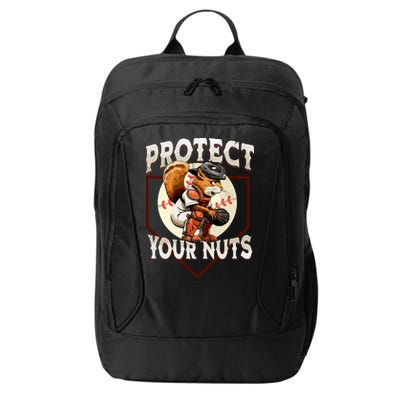 Squirrel Catcher Protect Your Nuts Funny Baseball City Backpack