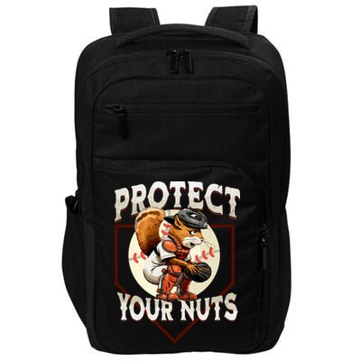 Squirrel Catcher Protect Your Nuts Funny Baseball Impact Tech Backpack
