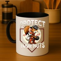 Squirrel Catcher Protect Your Nuts Funny Baseball Mug