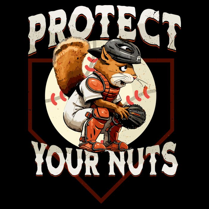 Squirrel Catcher Protect Your Nuts Funny Baseball Drawstring Bag