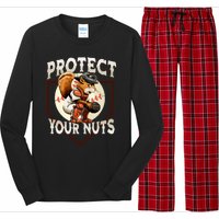 Squirrel Catcher Protect Your Nuts Funny Baseball Long Sleeve Pajama Set