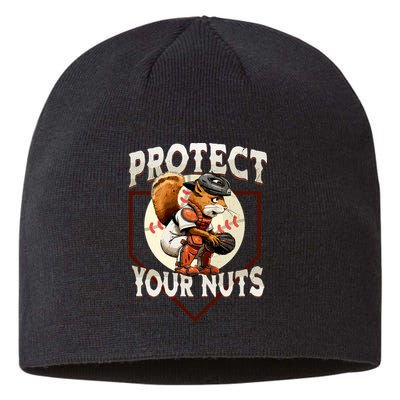 Squirrel Catcher Protect Your Nuts Funny Baseball Sustainable Beanie