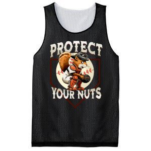 Squirrel Catcher Protect Your Nuts Funny Baseball Mesh Reversible Basketball Jersey Tank