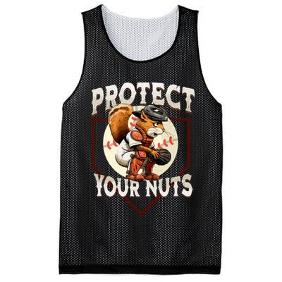 Squirrel Catcher Protect Your Nuts Funny Baseball Mesh Reversible Basketball Jersey Tank