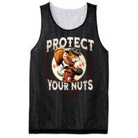 Squirrel Catcher Protect Your Nuts Funny Baseball Mesh Reversible Basketball Jersey Tank