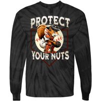 Squirrel Catcher Protect Your Nuts Funny Baseball Tie-Dye Long Sleeve Shirt