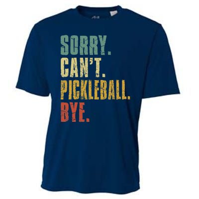 Sorry Can't Pickleball Bye Funny Retro Vintage Pickleball Premium Cooling Performance Crew T-Shirt