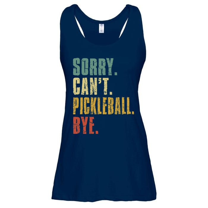 Sorry Can't Pickleball Bye Funny Retro Vintage Pickleball Premium Ladies Essential Flowy Tank