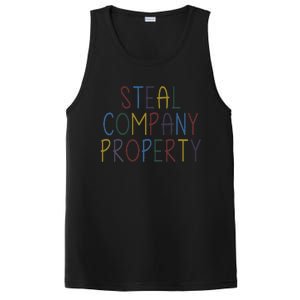 Steal Company Property Workplace Funny Saying PosiCharge Competitor Tank