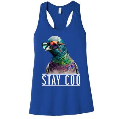 Stay Coo Pigeon Lover Animal Lover Birds Owner Women's Racerback Tank