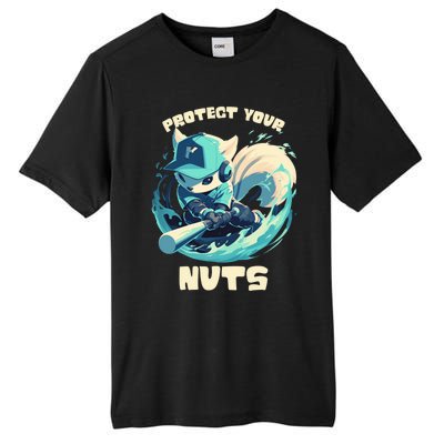 Squirrel Catcher Protect Your Nuts Funny Baseball Cute Gift Tall Fusion ChromaSoft Performance T-Shirt