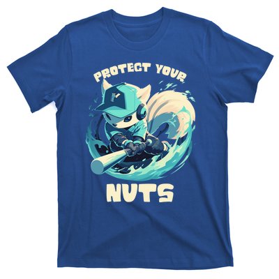 Squirrel Catcher Protect Your Nuts Funny Baseball Cute Gift T-Shirt