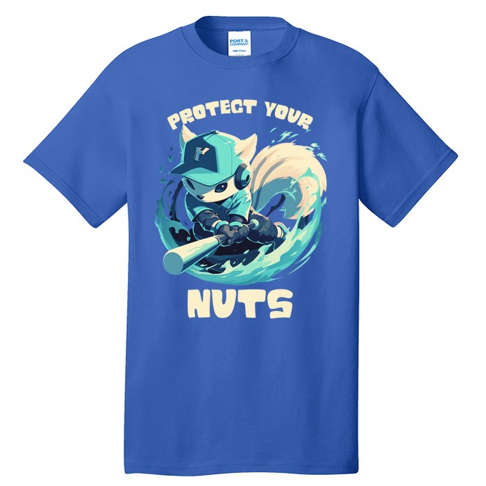 Squirrel Catcher Protect Your Nuts Funny Baseball Cute Gift Tall T-Shirt