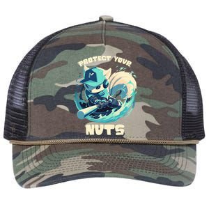 Squirrel Catcher Protect Your Nuts Funny Baseball Cute Gift Retro Rope Trucker Hat Cap